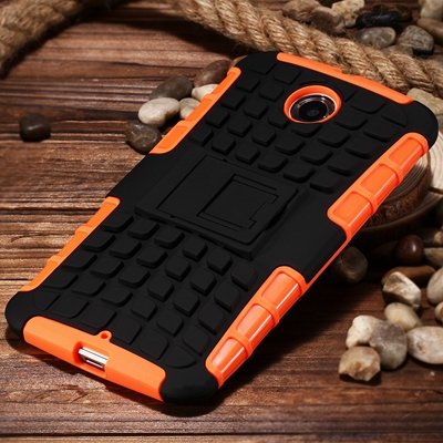 2 In 1 Style Rugged Heavy Duty Armor Case For Motorola Moto Nexus 32294434838-5-Orange