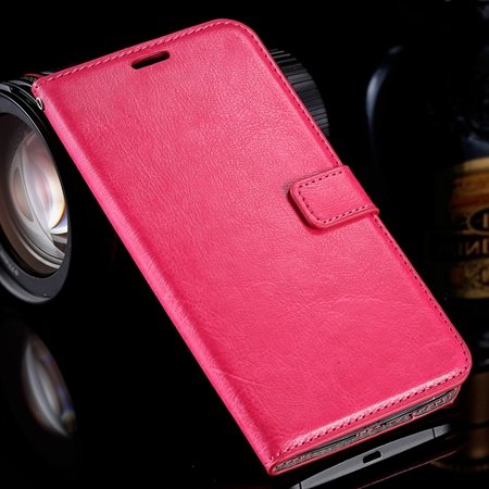 For Nexus 6 Flip Stand Wallet Case Retro Luxury Pu Leather Case Fo 32278197496-6-Hot Pink