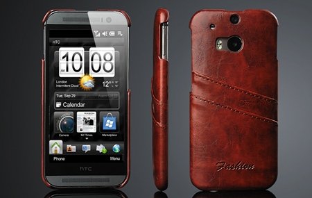 M8 Case Black Retro Luxury Wax Glossy Pu Leather Case For Htc One 2047286840-1-Brown