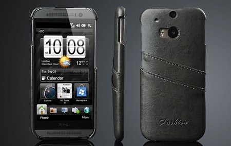 M8 Case Black Retro Luxury Wax Glossy Pu Leather Case For Htc One 2047286840-3-Black