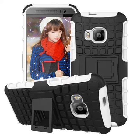 M9 Hard Case Luxury Pc + Tpu Hybird Armor Case For Htc One M9 Rugg 32297666464-2-White