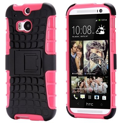 Retro Luxury Hard Pc + Soft Silicone Hybrid Case For Htc One M8 Ki 32294277993-1-Pink