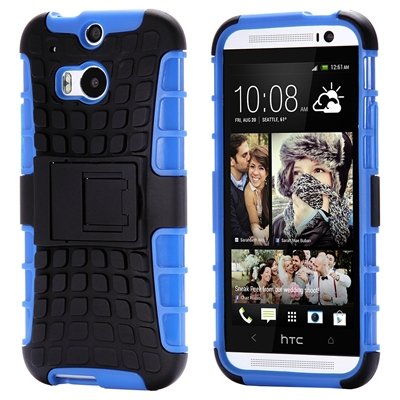 Retro Luxury Hard Pc + Soft Silicone Hybrid Case For Htc One M8 Ki 32294277993-4-Blue
