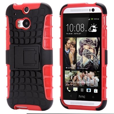 Retro Luxury Hard Pc + Soft Silicone Hybrid Case For Htc One M8 Ki 32294277993-5-Red