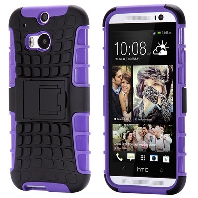 Retro Luxury Hard Pc + Soft Silicone Hybrid Case For Htc One M8 Ki 32294277993-6-Purple
