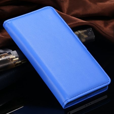 For Xperia Z2 Stand Wallet Case Vintage Luxury Plain Pu Leather Ca 32271440290-5-Blue