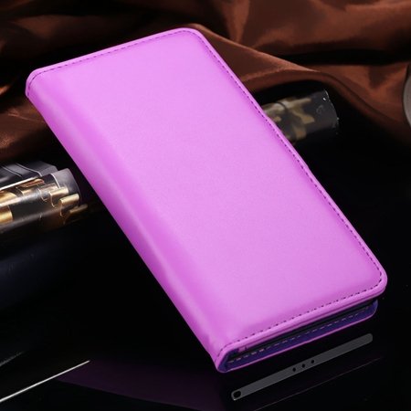 For Xperia Z2 Stand Wallet Case Vintage Luxury Plain Pu Leather Ca 32271440290-8-Purple
