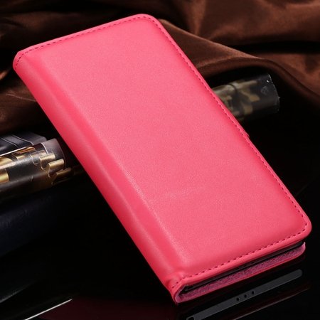 For Xperia Z2 Stand Wallet Case Vintage Luxury Plain Pu Leather Ca 32271440290-9-Hot Pink