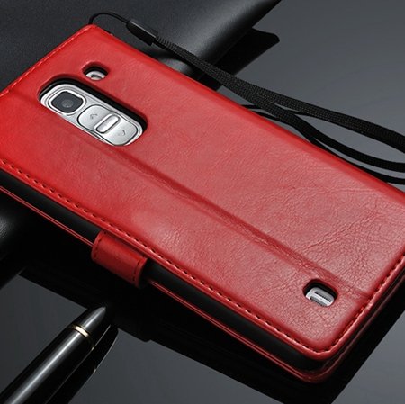 G2 Retro Luxury Pu Flip Leather Case For Lg G2 Optimus D801 Wallet 32283684355-3-Red
