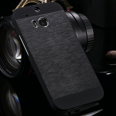 Deluxe Retro Aluminum Metal Case For Htc One M8 Electroplate Chrom 1927099860-1-Black