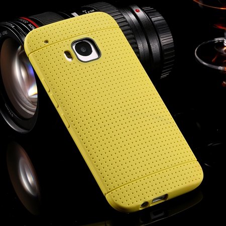 M9 Case Cute Polka Dot Silicone Soft Case For Htc One M9 Handy Sim 32305722338-5-Yellow