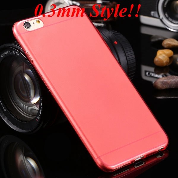 I6 Plus Tpu Clear Case Ultra Thin Flexible Soft Cover For Iphone 6 32237203163-9-Thin red