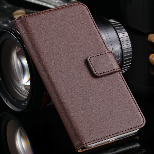 Advancest Genuine Leather Cover For Iphone 6, 4.7'' Case Flip Open 2012272802-4-brown