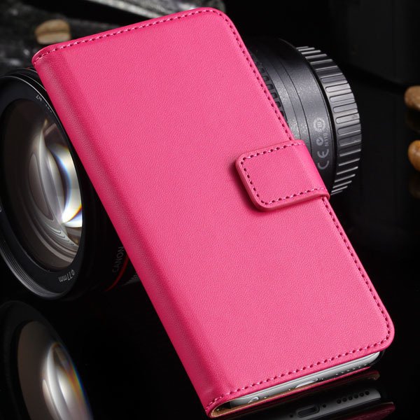 Advancest Genuine Leather Cover For Iphone 6, 4.7'' Case Flip Open 2012272802-5-hot pink
