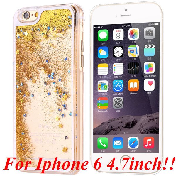 I6/6+ Glitter Quicksand Clear Case For Iphone 6 4.7Inch/5.5Inch Pl 32277057350-4-yellow for iphone 6