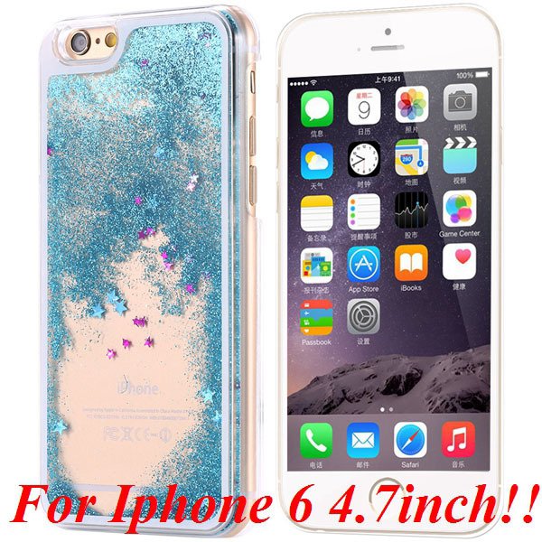 I6/6+ Glitter Quicksand Clear Case For Iphone 6 4.7Inch/5.5Inch Pl 32277057350-5-blue for iphone 6