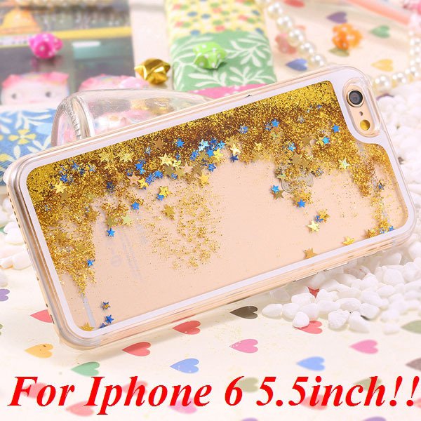 I6/6+ Glitter Quicksand Clear Case For Iphone 6 4.7Inch/5.5Inch Pl 32277057350-9-yellow for plus