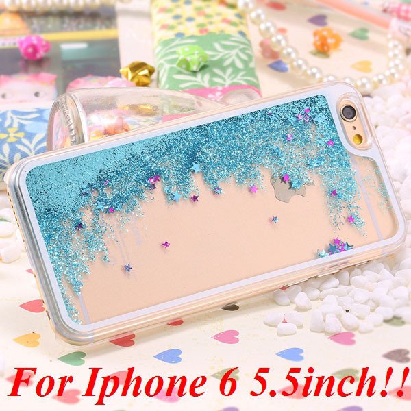 I6/6+ Glitter Quicksand Clear Case For Iphone 6 4.7Inch/5.5Inch Pl 32277057350-10-blue for plus