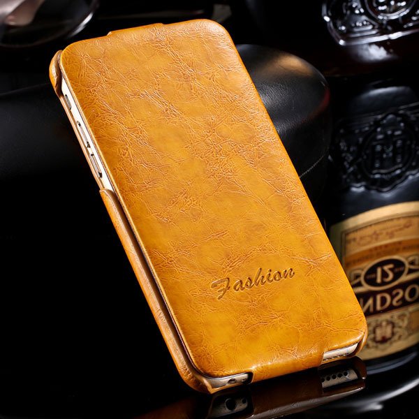 I6 Full Case Smooth Wax Flip Cover For Iphone 6 4.7Inch Pu Leather 2045395967-1-yellow