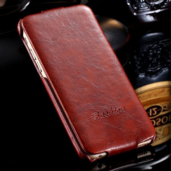I6 Full Case Smooth Wax Flip Cover For Iphone 6 4.7Inch Pu Leather 2045395967-2-brown
