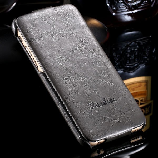 I6 Full Case Smooth Wax Flip Cover For Iphone 6 4.7Inch Pu Leather 2045395967-3-black