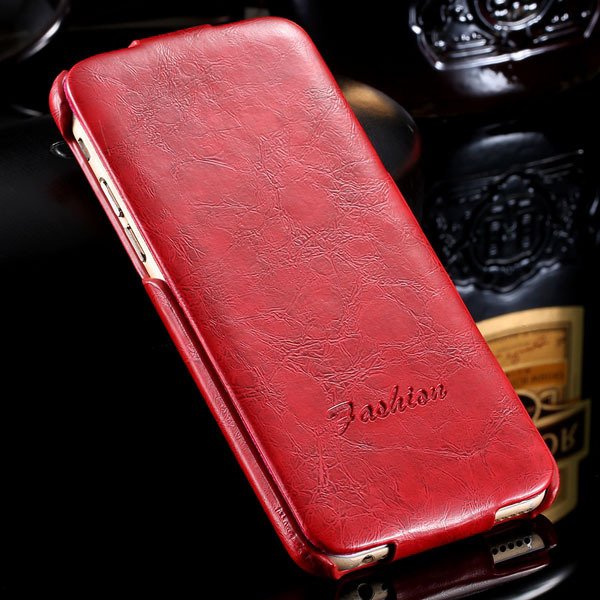 I6 Full Case Smooth Wax Flip Cover For Iphone 6 4.7Inch Pu Leather 2045395967-5-red