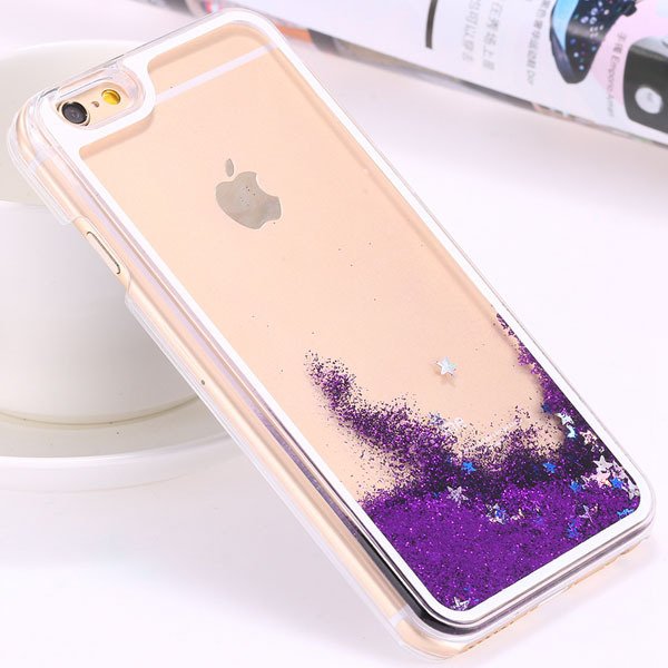 I6 Plus Flow Liquid Sand Glitter Quicksand Back Case For Iphone 6 32278056572-4-star purple