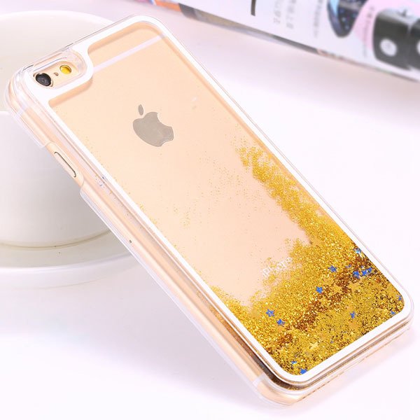 I6 Plus Flow Liquid Sand Glitter Quicksand Back Case For Iphone 6 32278056572-6-star yellow