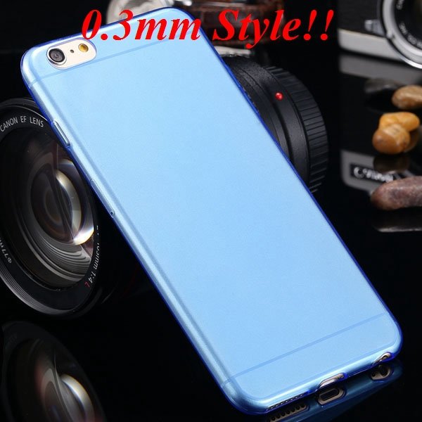 Super Thin Flexible Clear Soft Back Cover For Iphone 6 Plus 5.5Inc 32236998642-4-Thin blue