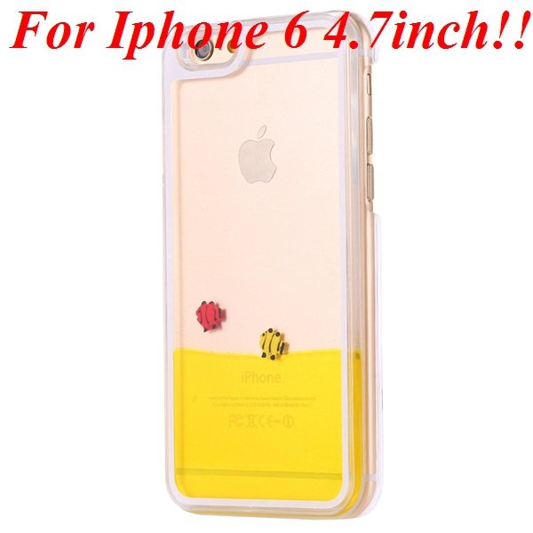 I6/6 Plus Dynamic Flowing Liquid Fish Clear Case For Iphone 6 4.7I 32277567848-2-yellow for iphone 6