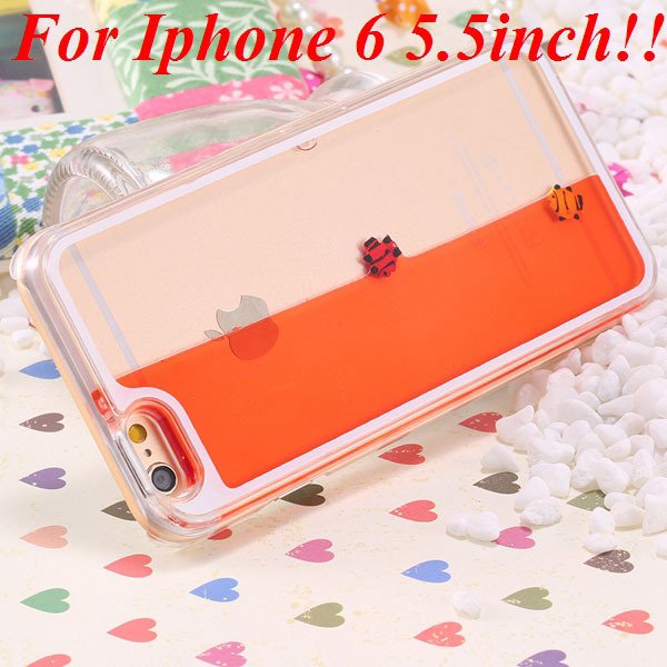I6/6 Plus Dynamic Flowing Liquid Fish Clear Case For Iphone 6 4.7I 32277567848-7-orange for plus