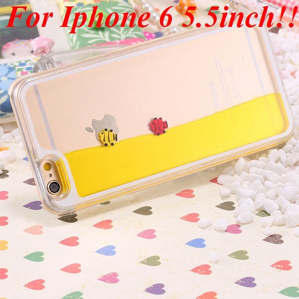 I6/6 Plus Dynamic Flowing Liquid Fish Clear Case For Iphone 6 4.7I 32277567848-8-yellow for plus