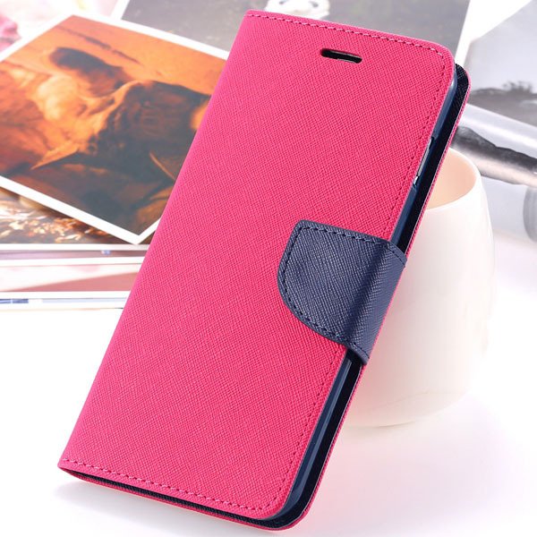 New Pu Leather Full Cover For Iphone 6 4.7 Inch Flip Phone Housing 2052907542-11-hot pink