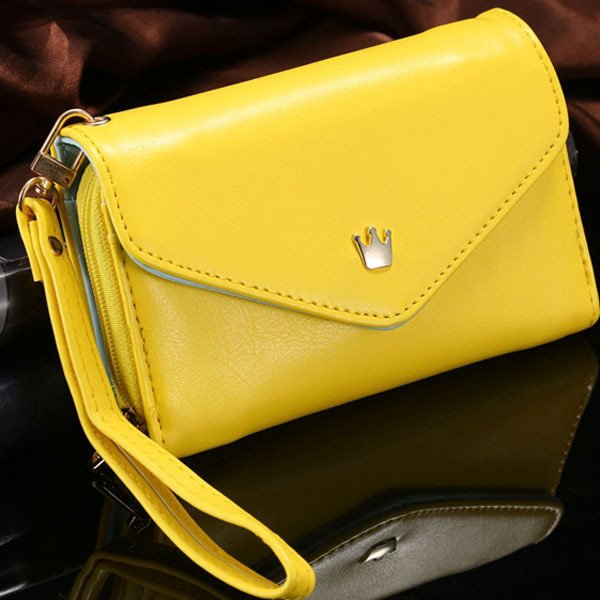 For Iphone 6 Full Pouch Leather Case For Iphone 6 4.7'' Universal 2044754607-7-yellow