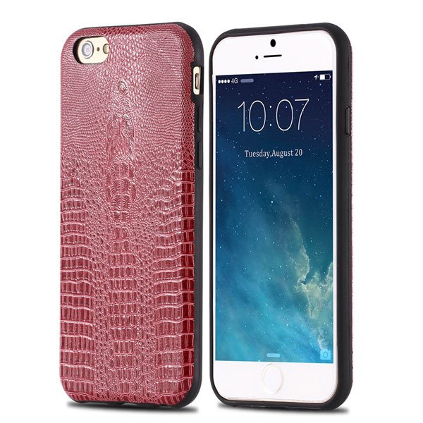 High-End Pu Leather Back Cover For Iphone 6 4.7Inch Cell Phone Bag 32237504954-2-hot pink