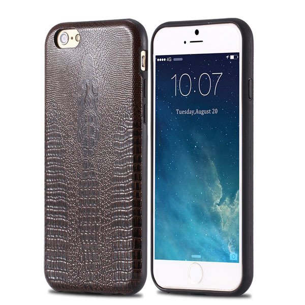 High-End Pu Leather Back Cover For Iphone 6 4.7Inch Cell Phone Bag 32237504954-4-deep brown
