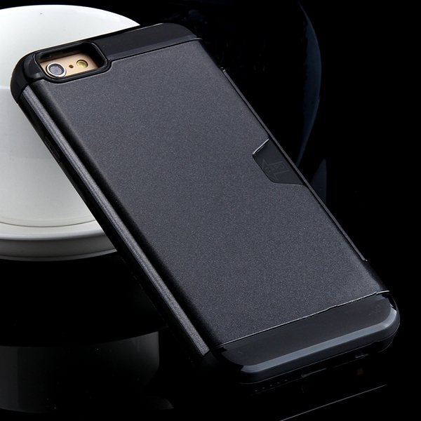 I6 Armor Case Kickstand Back Cover With Card Insert For Iphone 6 4 32276704480-3-black