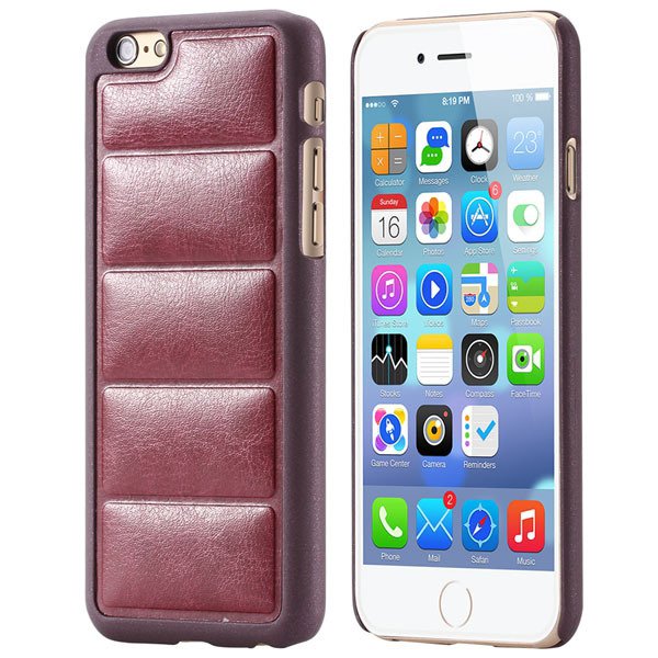 Luxury Sofa Grain Back Phone Case For Iphone 6 Plus 5.5Inch Pu Lea 32242241611-3-red