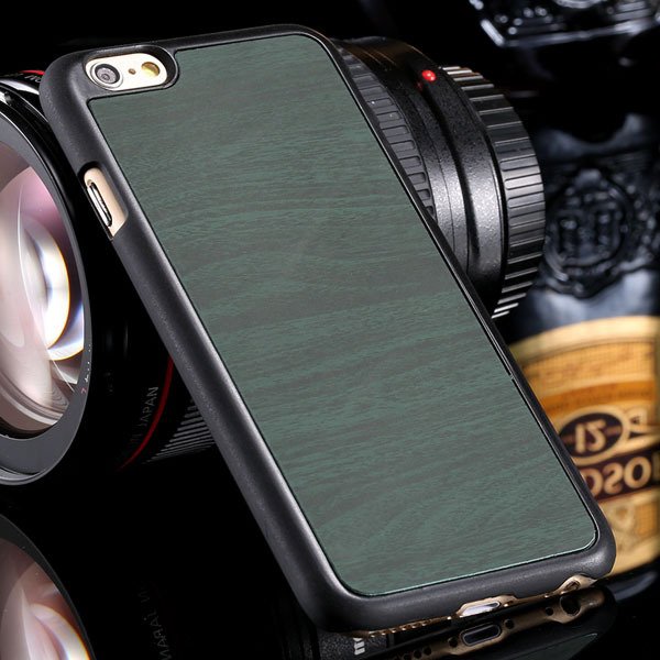 Retro Wood Pattern Hard Case For Iphone 6 Plus 5.5Inch Back Cover 32254327241-6-dark green