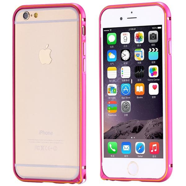 Luxury Ultra Thin Metal Frame Cell Phone Case For Iphone 6 4.7Inch 32247645075-4-hot pink