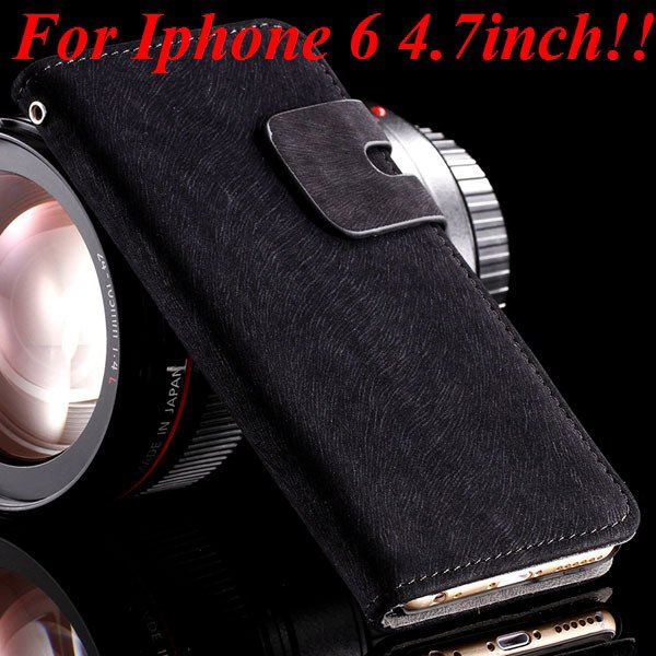 I6 Flip Case Luxury Smooth Pu Leather Cover For Iphone 6 4.7Inch F 32235574059-1-black