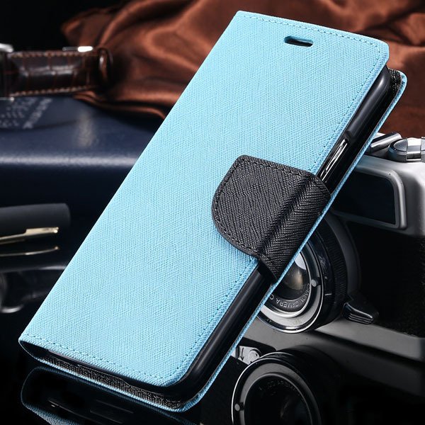 Pu Flip Leather Case For Samsung Galaxy S4 Siv I9500 Wallet Book S 1778782510-8-sky blue