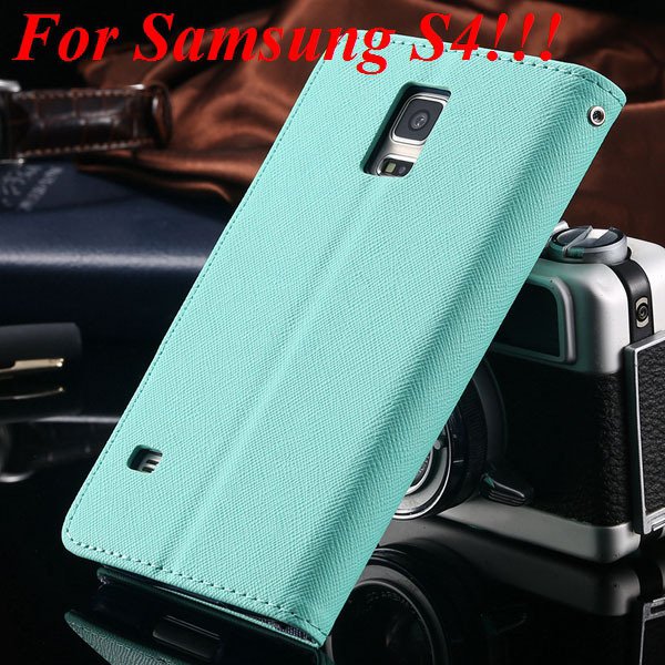 Flip Full Pu Leather Cover Case For Samsung Galaxy S5 I9600 S4 I95 1778570122-8-mint for s4