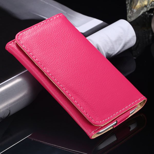 Multifunction Litchi Grain Case For Samsung Galaxy S5 S4 S3 For Ip 1869037687-6-hot pink