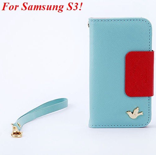 S3 S5 Wallet Case For Samsung Galaxy S3 Siii I9300 Pu Leather Cove 1848926226-3-sky blue for S3