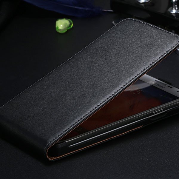New For Note 3 Genuine Leather Flip Case For Samsung Galaxy Note 3 1855149406-1-black