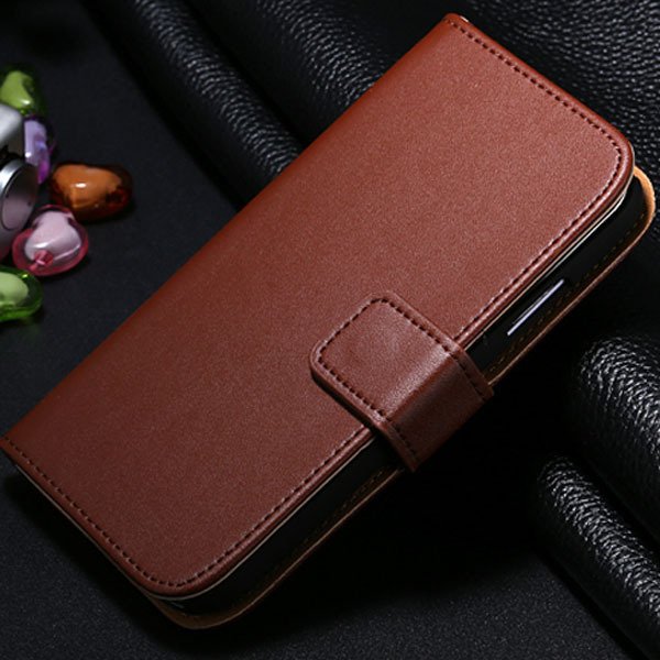 S4 Genuine Leather Case Flip Wallet Cover For Samsung Galaxy S4 Si 1772230456-6-brown