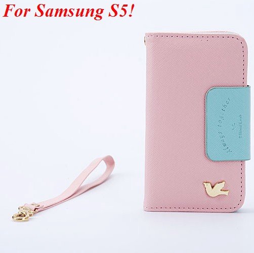 S5 Flip Case Full Protect Cover For Samsung Galaxy S5 I9600 Pu Lea 1848871881-2-pink for S5