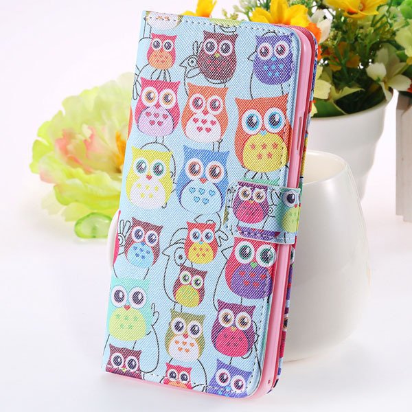 Matte Grain Full Wallet Pu Leather Case For Samsung Galaxy Note 3 1925879807-7-many owls