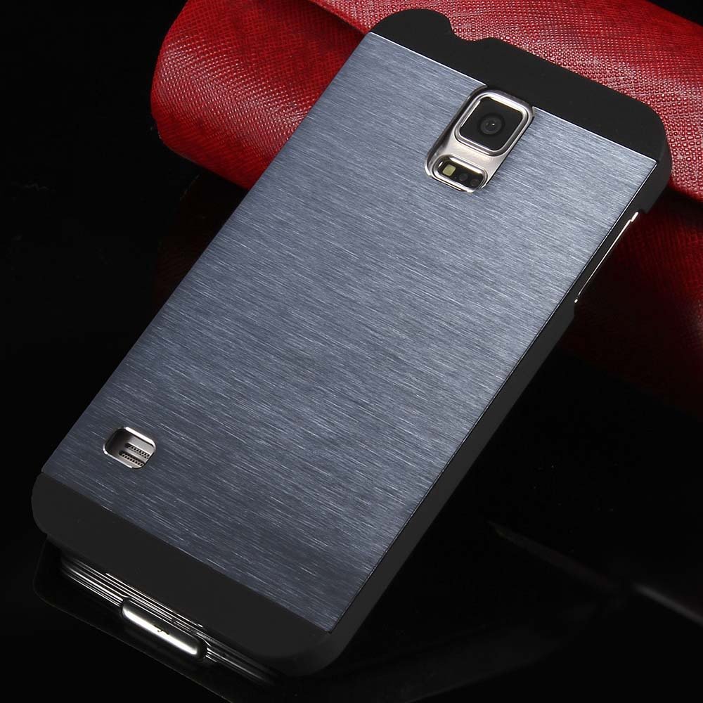 S5 Deluxe Slim Case Aluminum Metal Brush Back Cover For Samsung Ga 32251030854-3-navy